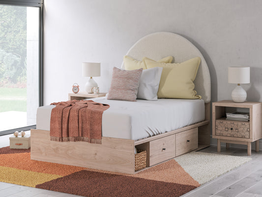 Auburndale Furniture Outlet - Ashley Furniture - Arloster Bedroom - One Drawer Night Stand / Tan - PCB1566-91