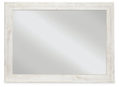 Auburndale Furniture Outlet - Ashley Furniture - Paxberry Bedroom - Bedroom Mirror / Whitewash - B181-36