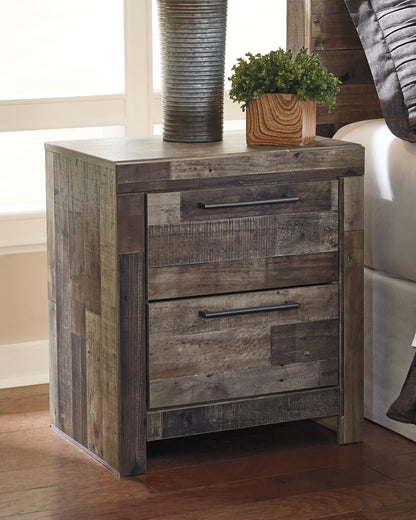 Auburndale Furniture Outlet - Ashley Furniture - Derekson Bedroom - Two Drawer Night Stand / Multi Gray - B200-92