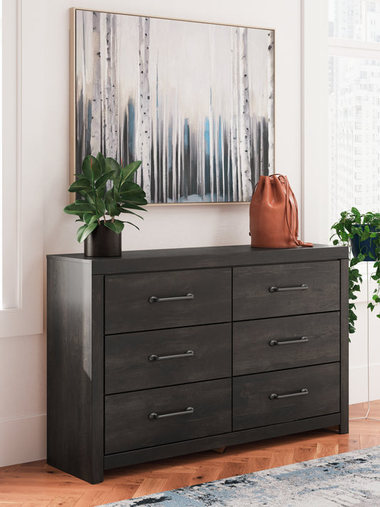 Auburndale Furniture Outlet - Ashley Furniture - Hollivern Bedroom - Full Panel Bed with Storage / Dark Gray - PCB2108B16