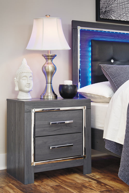 Auburndale Furniture Outlet - Ashley Furniture - Lodanna Bedroom - Full Panel Bed with 2 Storage Drawers / Gray - B214B5