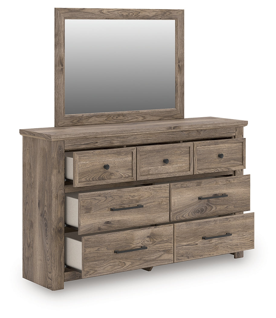 Auburndale Furniture Outlet - Ashley Furniture - Rusticott Bedroom - Dresser and Mirror / Brown - PCB2260B1