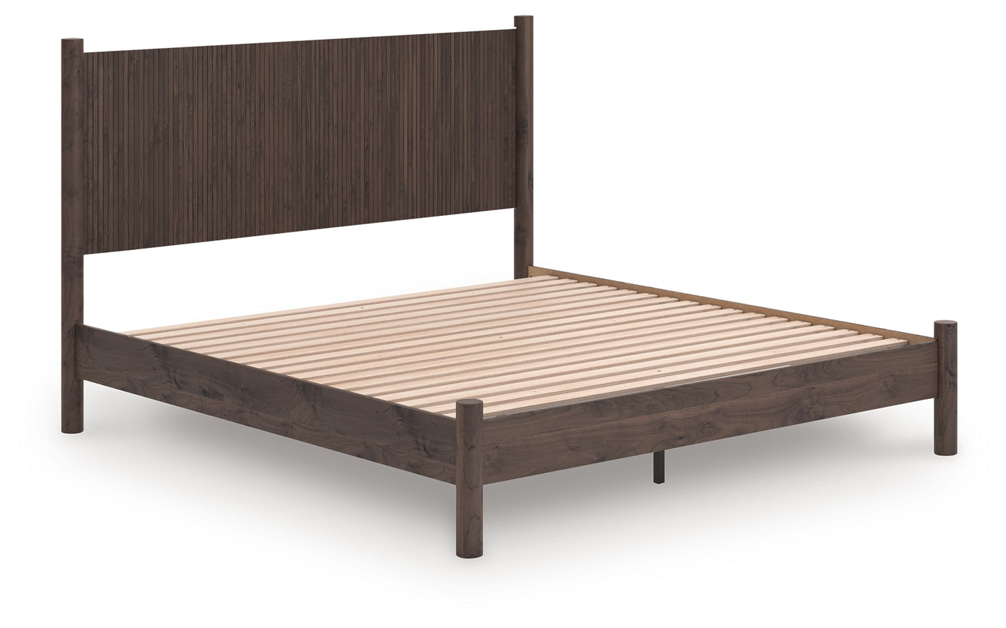 Auburndale Furniture Outlet - Ashley Furniture - Pamytta Bedroom - King Panel Platform Bed / Brown - PCB2614B27