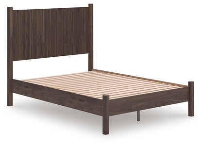 Auburndale Furniture Outlet - Ashley Furniture - Pamytta Bedroom - Full Panel Platform Bed / Brown - PCB2614B4
