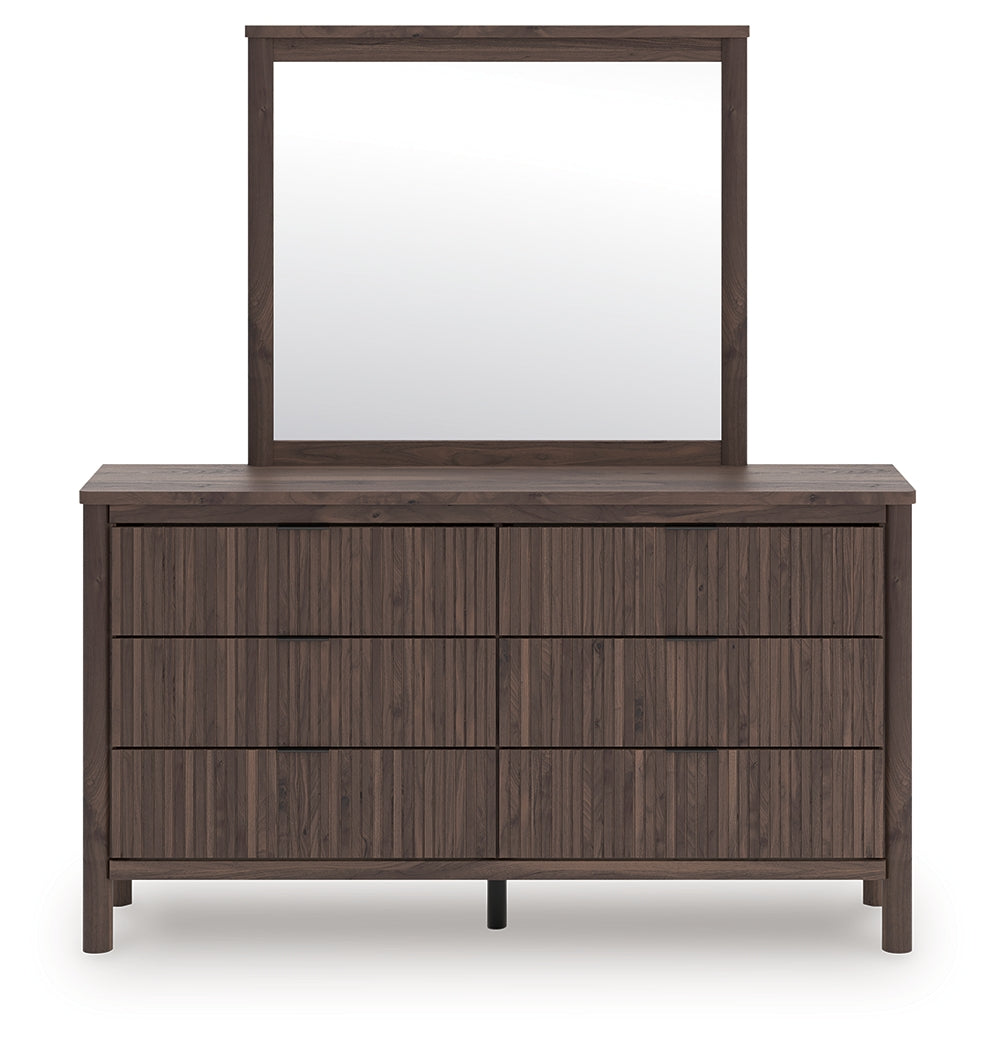 Auburndale Furniture Outlet - Ashley Furniture - Pamytta Bedroom - Dresser and Mirror / Brown - PCB2614B1