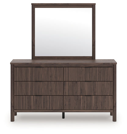 Auburndale Furniture Outlet - Ashley Furniture - Pamytta Bedroom - Dresser and Mirror / Brown - PCB2614B1