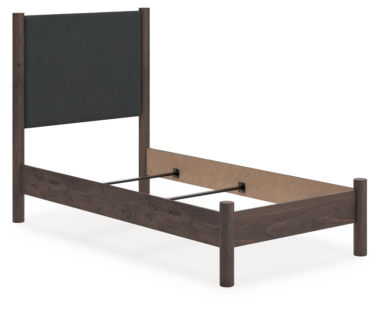 Auburndale Furniture Outlet - Ashley Furniture - Pamytta Bedroom - Twin Upholstered Panel Bed / Brown - PCB2614B20