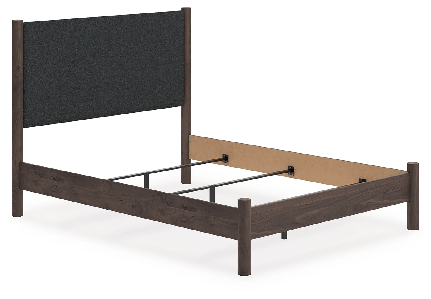 Auburndale Furniture Outlet - Ashley Furniture - Pamytta Bedroom - Queen Upholstered Panel Bed / Brown - PCB2614B24