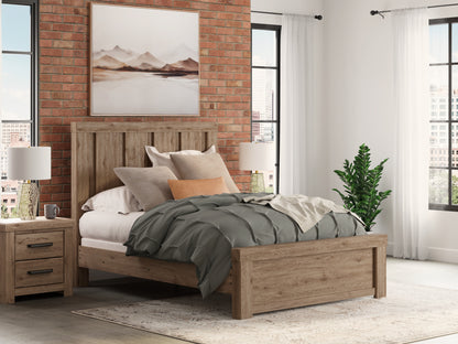 Auburndale Furniture Outlet - Ashley Furniture - Oliandon Bedroom - Queen Panel Bed / Light Brown - PCB2844B2