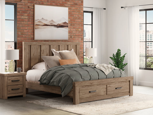 Auburndale Furniture Outlet - Ashley Furniture - Oliandon Bedroom - King Panel Storage Bed - PCB2844B7