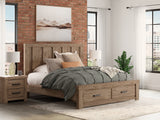 King Panel Storage Bed