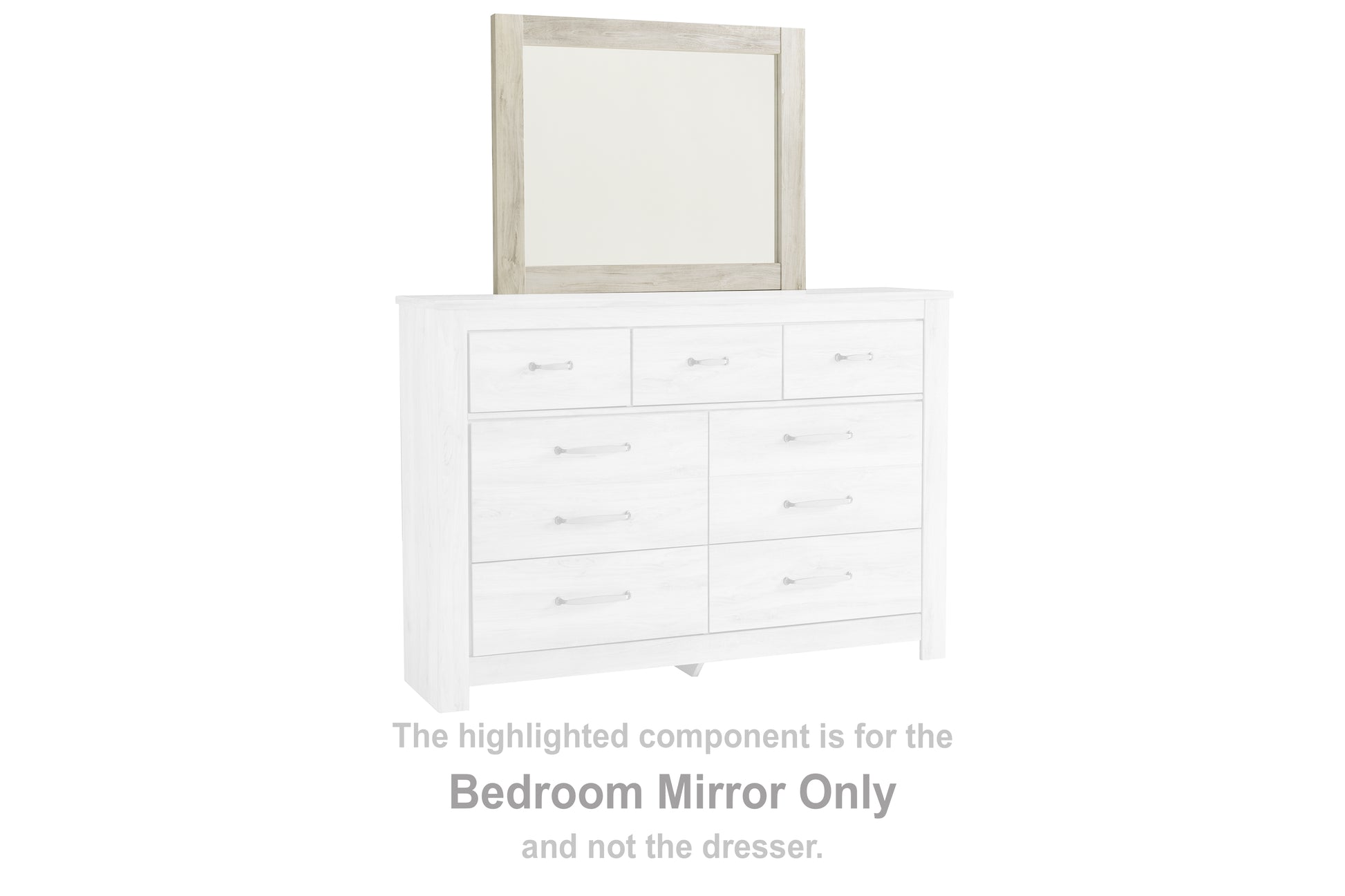 Auburndale Furniture Outlet - Ashley Furniture - Bellaby Bedroom - Bedroom Mirror / Whitewash - B331-36