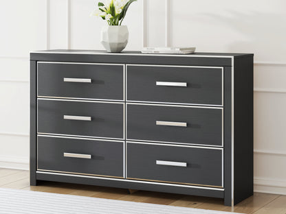 Auburndale Furniture Outlet - Ashley Furniture - Zuraleus Bedroom - Six Drawer Dresser / Black - PCB3380-31