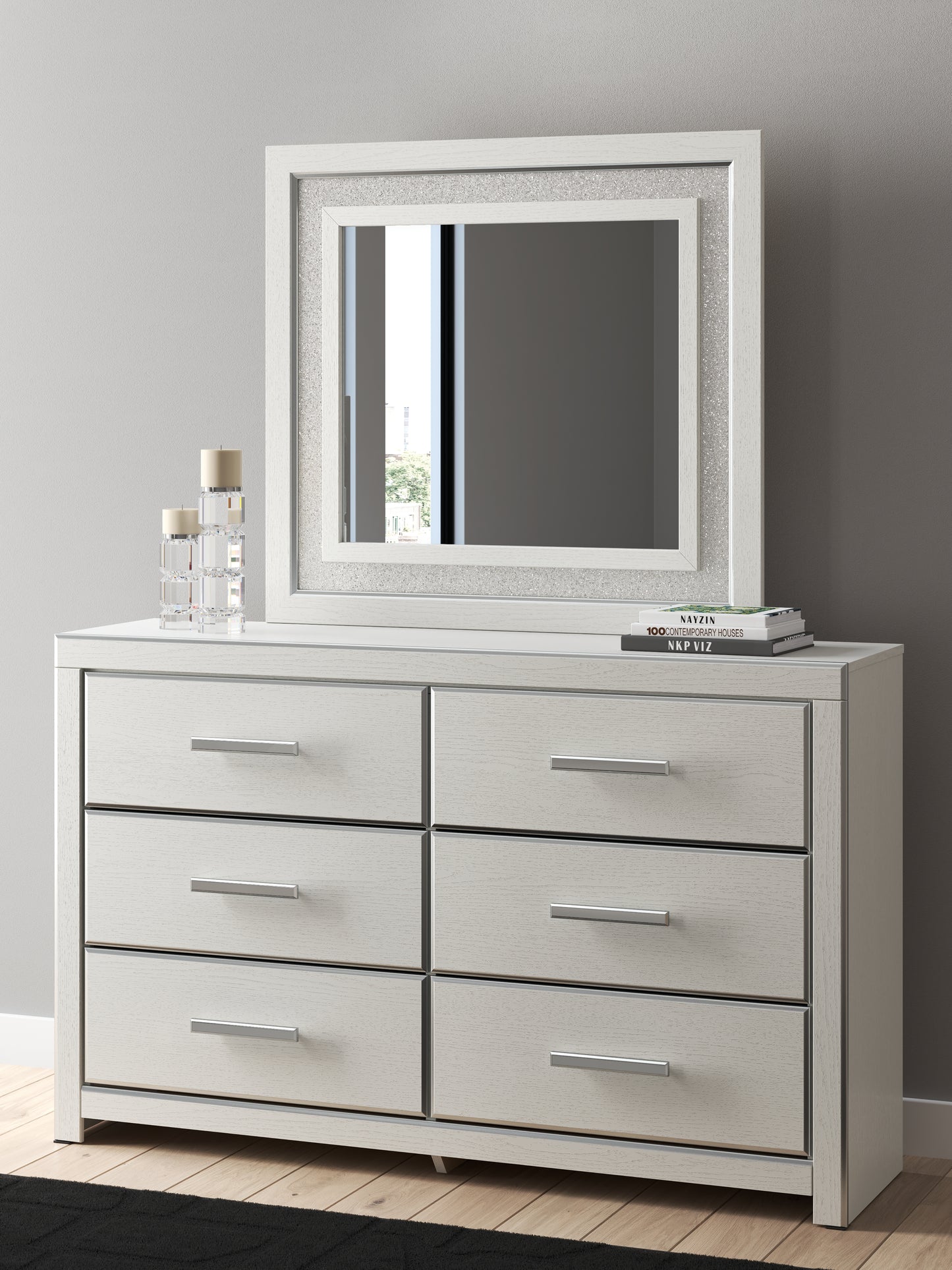 Auburndale Furniture Outlet - Ashley Furniture - Zuraleus Bedroom - Dresser and Mirror / White - PCB3381B1