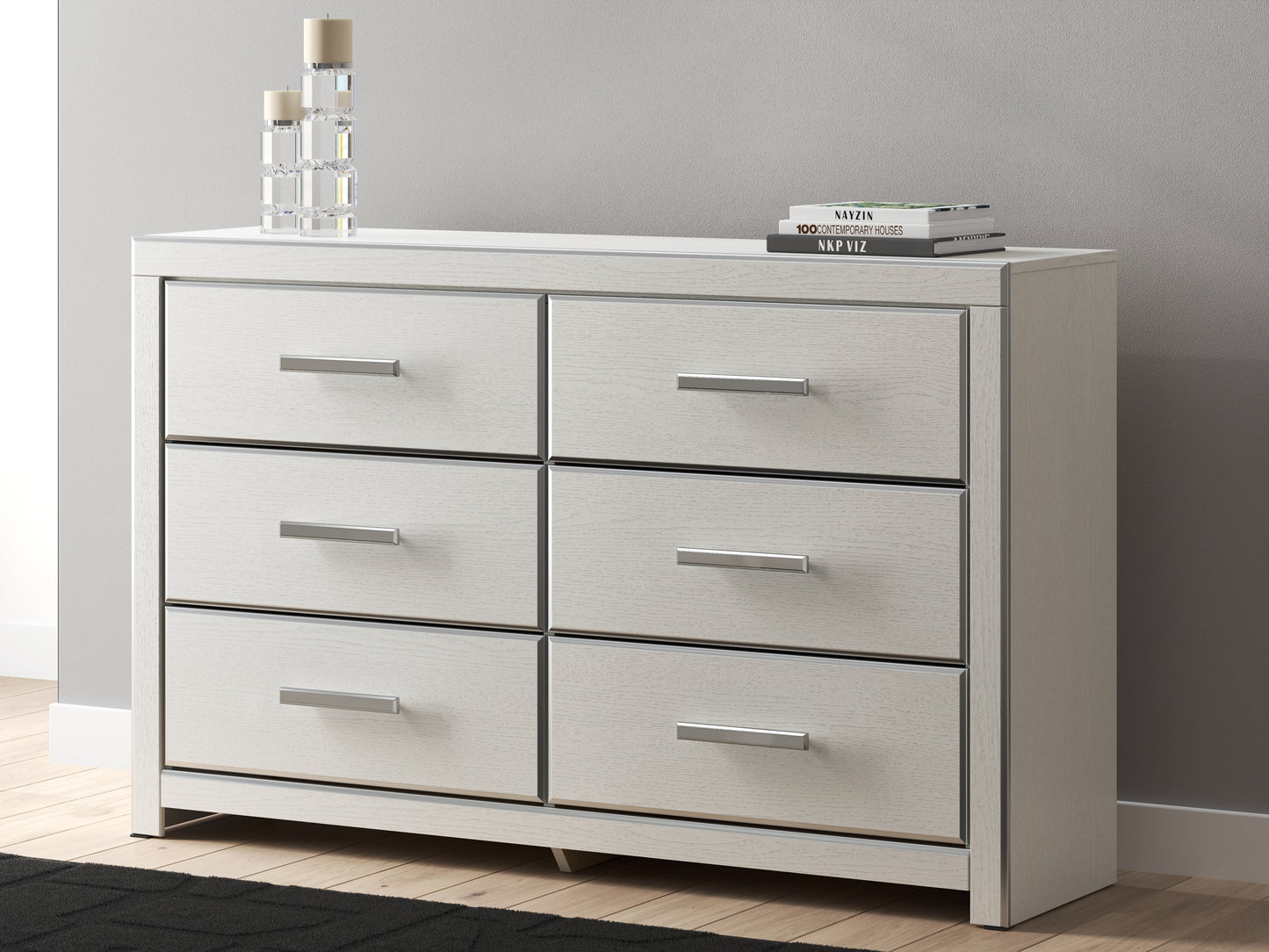 Auburndale Furniture Outlet - Ashley Furniture - Zuraleus Bedroom - Six Drawer Dresser / White - PCB3381-31