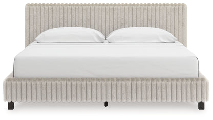 Auburndale Furniture Outlet - Ashley Furniture - Zuraleus Bedroom - California King Upholstered Bed / White - PCB3381B14