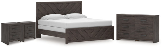 Auburndale Furniture Outlet - Ashley Furniture - Prendonea King Panel Bed, Dresser and 2 Nightstands - King Panel Bed, Dresser and 2 Nightstands - B3789B13