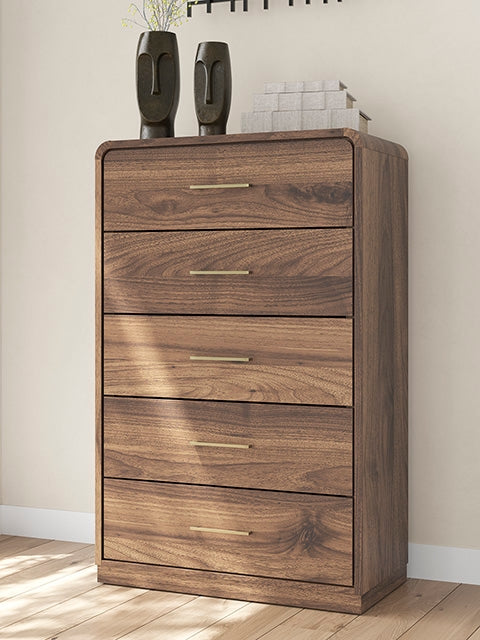 Auburndale Furniture Outlet - Ashley Furniture - Fortlorn Bedroom - Two Drawer Night Stand / Walnut Brown - PCB386-92