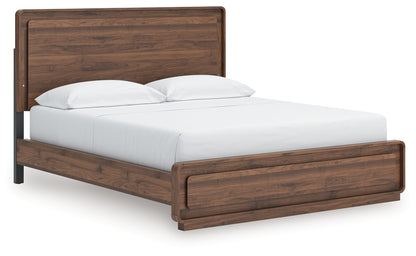 Auburndale Furniture Outlet - Ashley Furniture - Fortlorn Bedroom - California King Panel Bed / Walnut Brown - PCB386B5