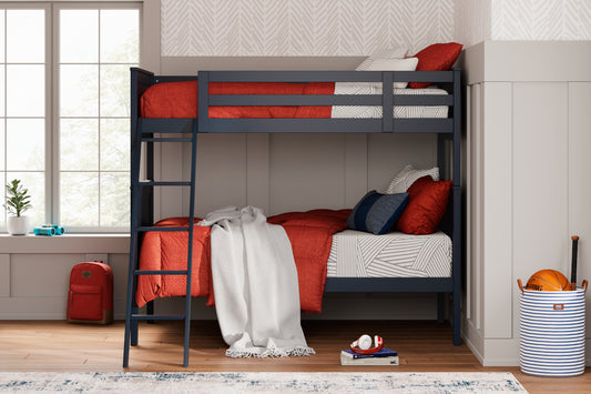 Auburndale Furniture Outlet - Ashley Furniture - Nextonfort Bedroom - Twin over Twin Bunk Bed / Blue - B396B2