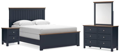 Auburndale Furniture Outlet - Ashley Furniture - Landocken Queen Panel Bed, Dresser, Mirror and Nightstand - Queen Panel Bed, Dresser, Mirror and Nightstand - B414B18