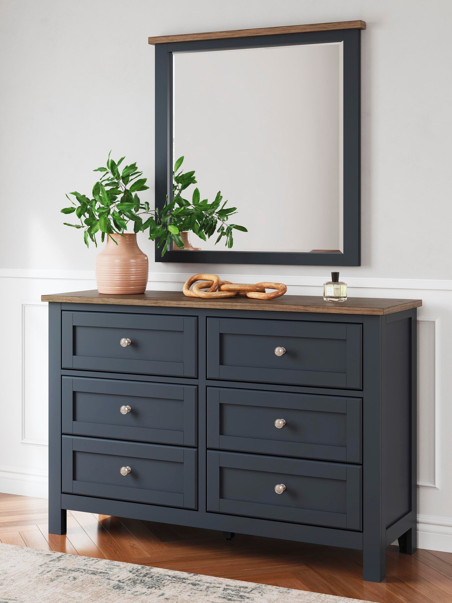 Landocken Queen Panel Bed, Dresser, Mirror and Nightstand