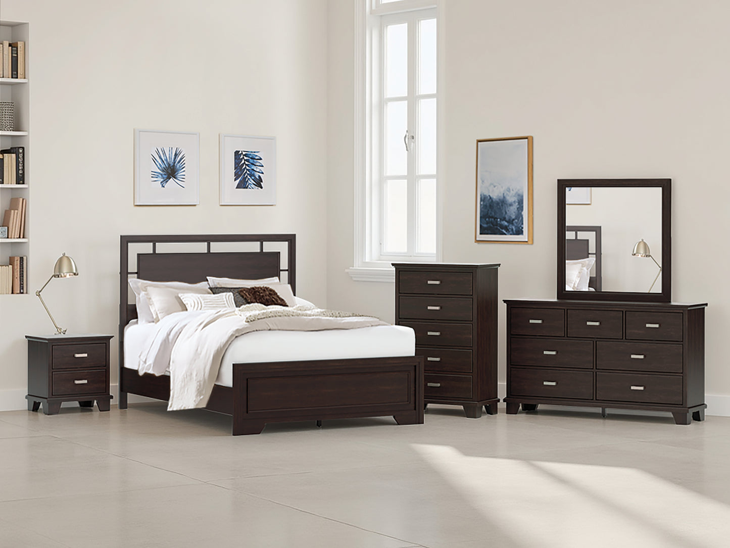 Auburndale Furniture Outlet - Ashley Furniture - Covetown Bedroom - Queen Panel Bed / Dark Brown - B441B6