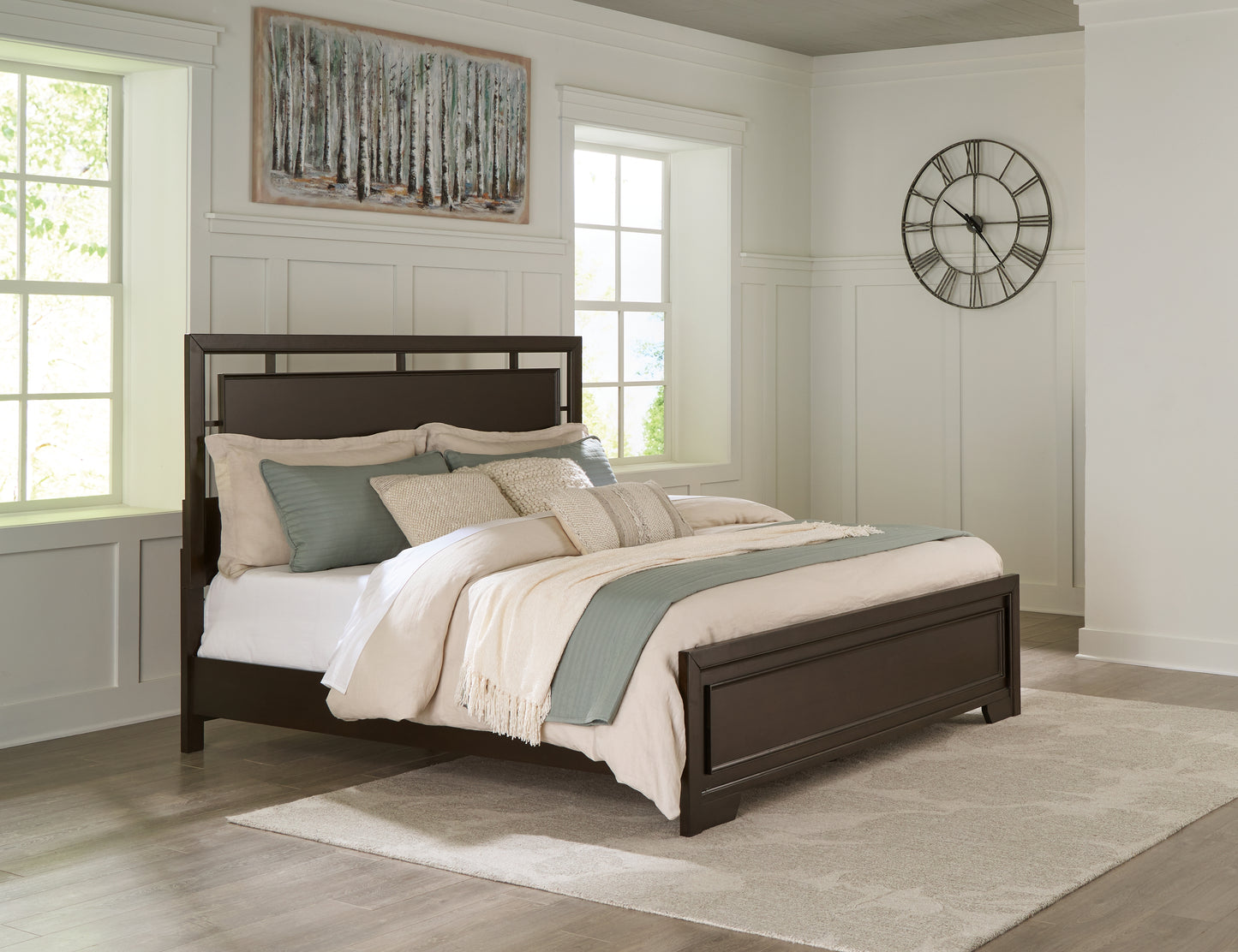 Auburndale Furniture Outlet - Ashley Furniture - Covetown Bedroom - King Panel Bed / Dark Brown - B441B8