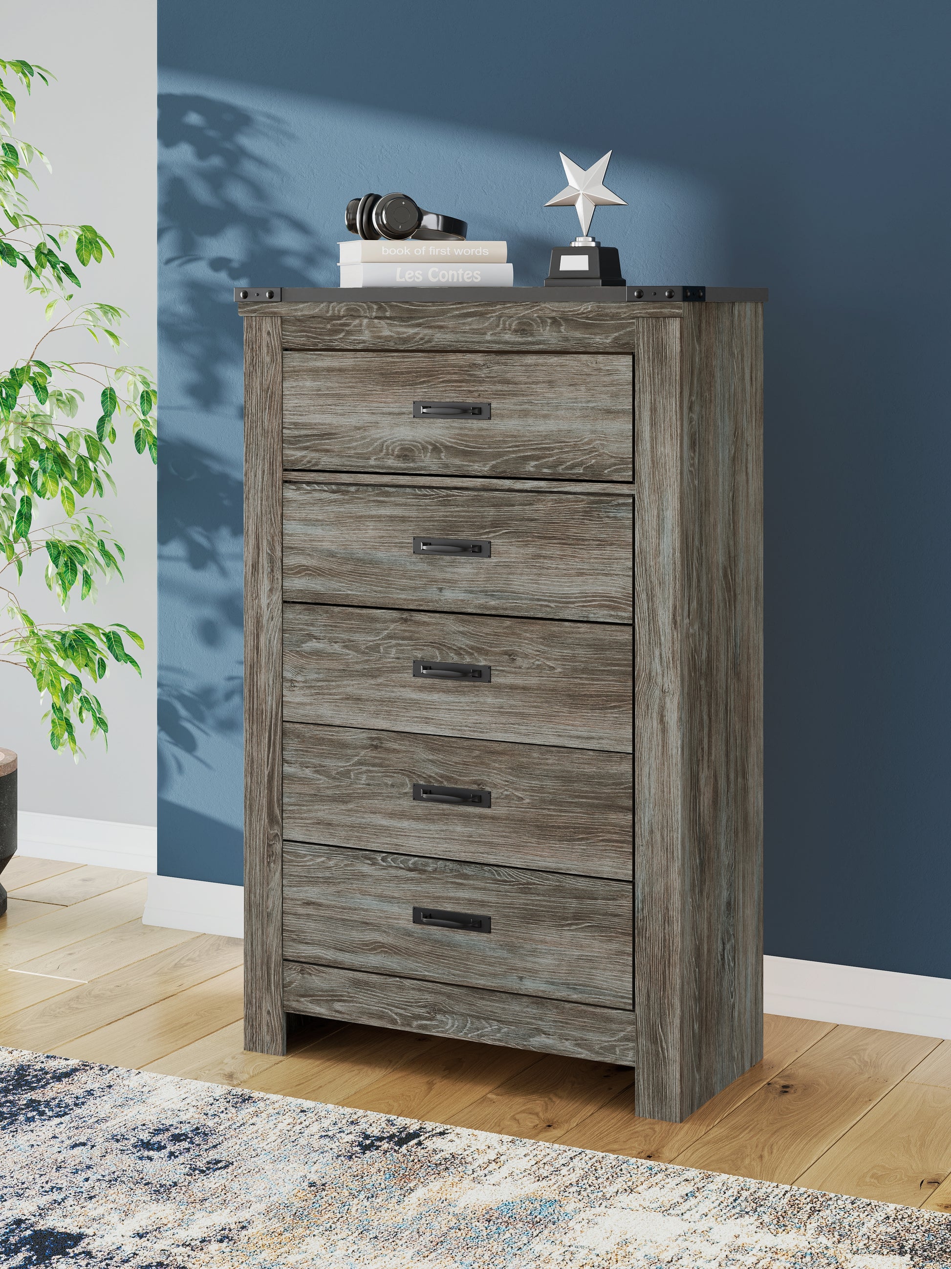 Auburndale Furniture Outlet - Ashley Furniture - Frandern Bedroom - Full Panel Bed / Black/Gray - B4480B19
