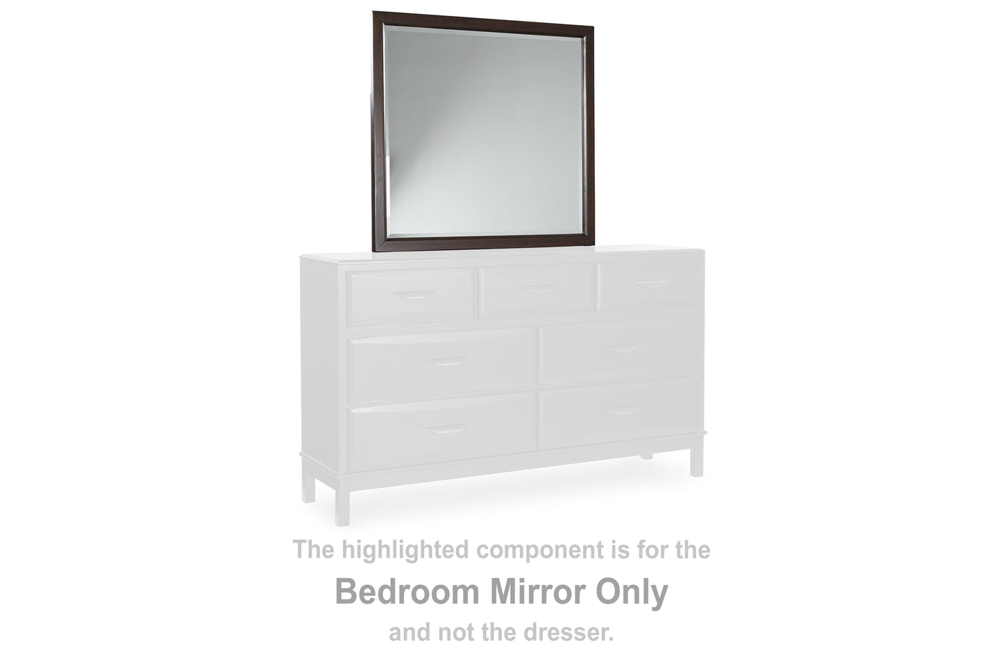 Auburndale Furniture Outlet - Ashley Furniture - Vanmore Bedroom - Bedroom Mirror / Dark Brown - B479-36