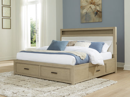 Auburndale Furniture Outlet - Ashley Furniture - Calmoro Bedroom - California King Bookcase Bed / Gray - B602B9