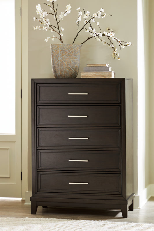 Auburndale Furniture Outlet - Ashley Furniture - Neymorton Bedroom - California King Upholstered Panel Bed / Dark Grayish Brown - B618B5
