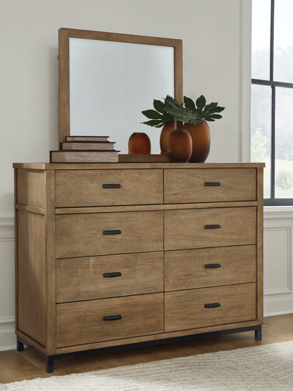 Auburndale Furniture Outlet - Ashley Furniture - Tomtyn Bedroom - Dresser and Mirror / Light Brown - B622B1