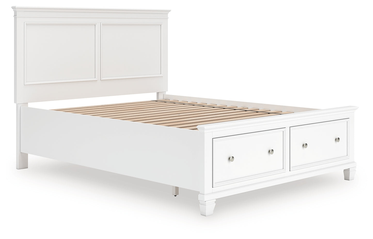 Auburndale Furniture Outlet - Ashley Furniture - Fortman Bedroom - Queen Panel Storage Bed / White - B680B20