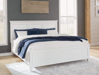 Auburndale Furniture Outlet - Ashley Furniture - Fortman Bedroom - California King Panel Bed / White - B680B5