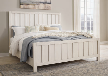 Auburndale Furniture Outlet - Ashley Furniture - Shaybrock Bedroom - Queen Panel Bed / Antique White - B683B2