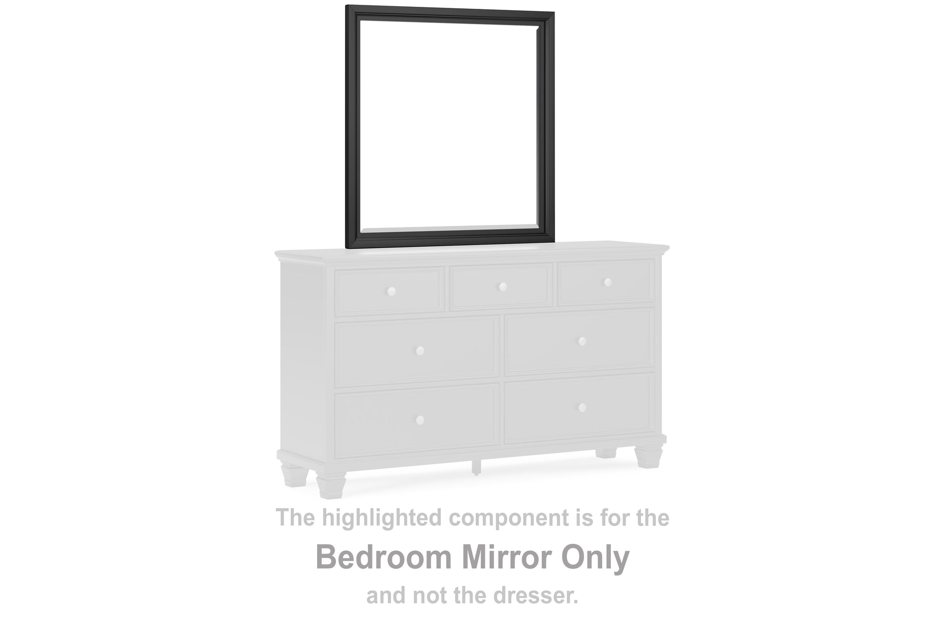 Auburndale Furniture Outlet - Ashley Furniture - Lanolee Bedroom - Bedroom Mirror / Black - B687-36
