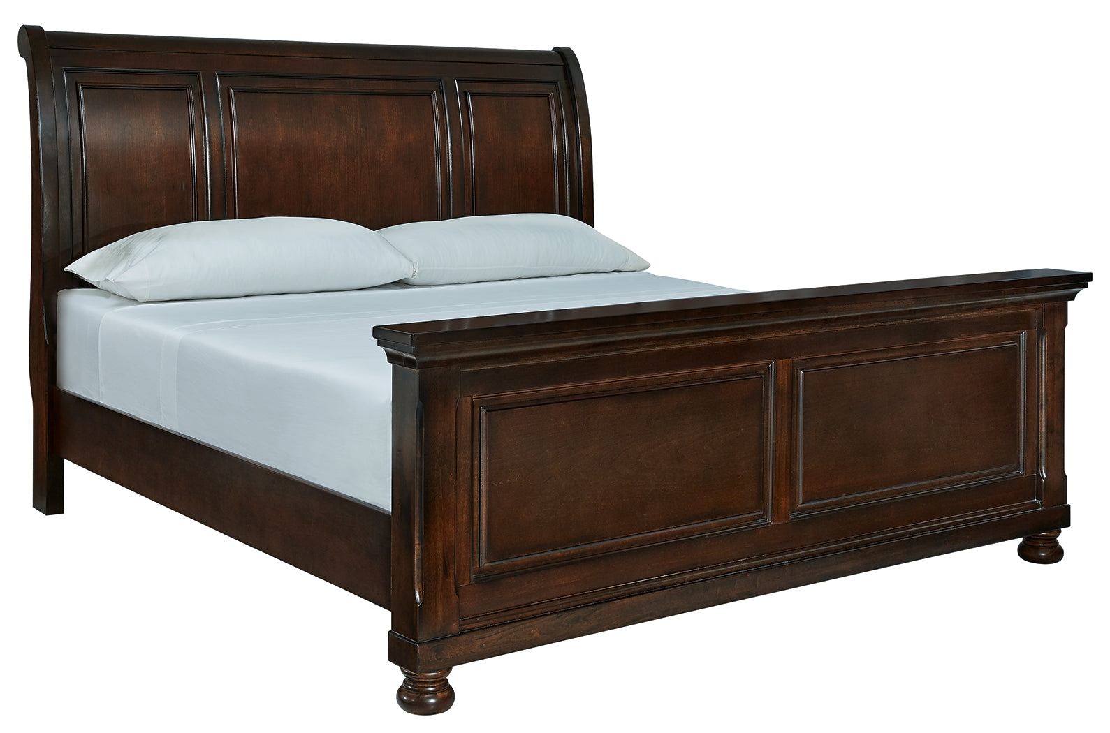 Auburndale Furniture Outlet - Ashley Furniture - Porter Bedroom - California King Sleigh Bed / Rustic Brown - B697B50