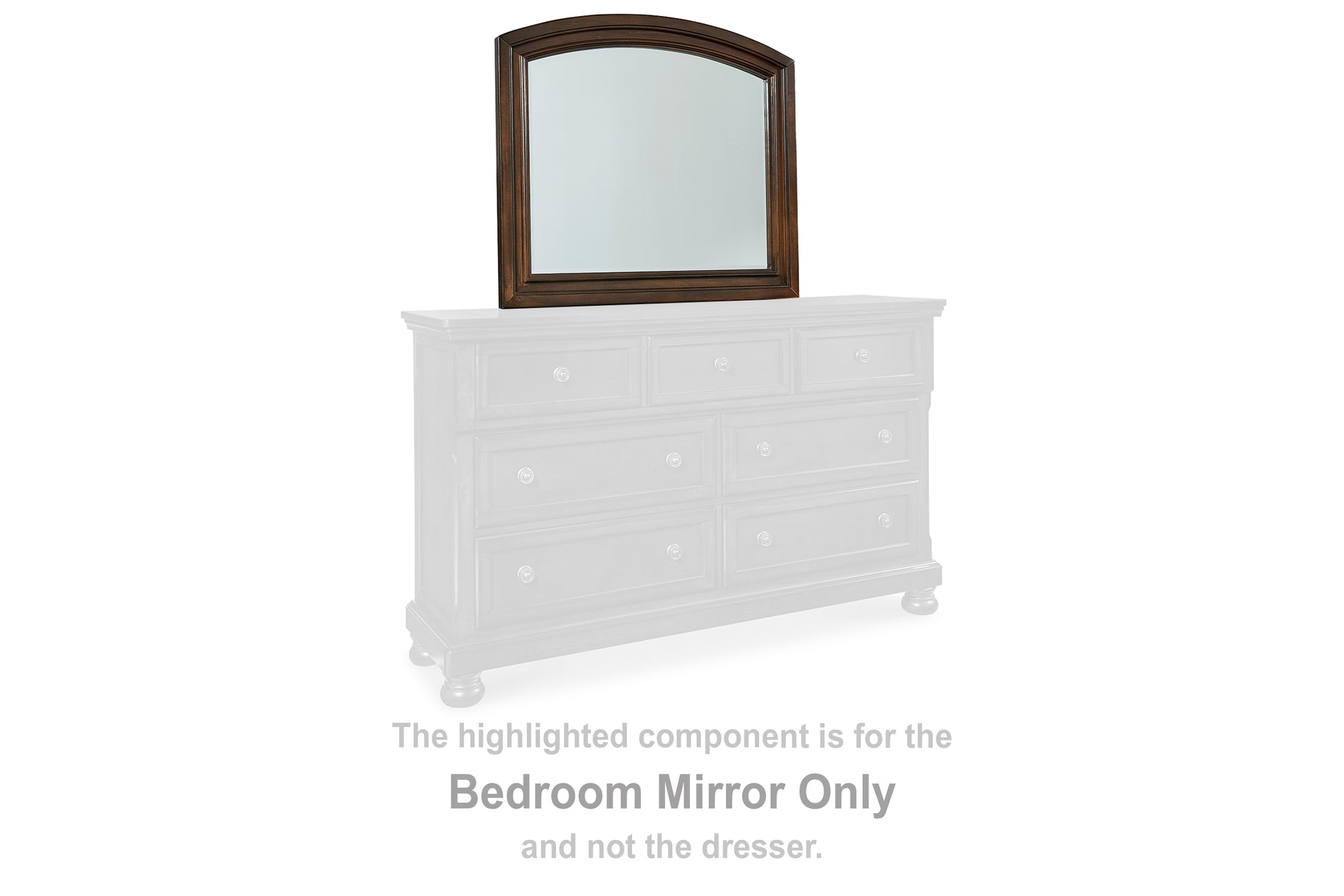 Auburndale Furniture Outlet - Ashley Furniture - Porter Bedroom - Bedroom Mirror / Rustic Brown - B697-36
