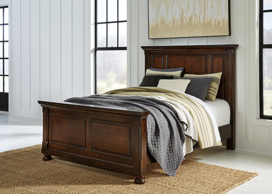 Auburndale Furniture Outlet - Ashley Furniture - Porter Bedroom - California King Sleigh Bed / Rustic Brown - B697B50