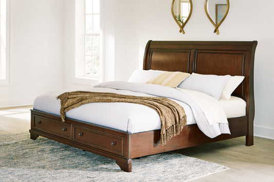 Auburndale Furniture Outlet - Ashley Furniture - Trellington Bedroom - King Sleigh Storage Bed / Brown - B716B2