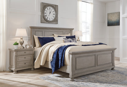 Auburndale Furniture Outlet - Ashley Furniture - Lettner Bedroom - Queen Panel Bed / Light Gray - B733B2