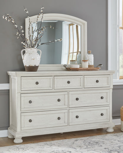 Auburndale Furniture Outlet - Ashley Furniture - Robbinsdale Bedroom - Dresser and Mirror / Antique White - B742B1