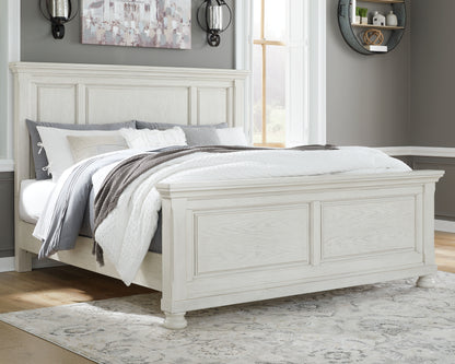 Auburndale Furniture Outlet - Ashley Furniture - Robbinsdale Bedroom - King Panel Bed / Antique White - B742B6
