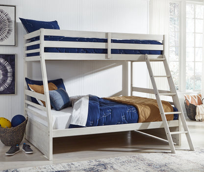 Auburndale Furniture Outlet - Ashley Furniture - Robbinsdale Bedroom - Twin over Full Bunk Bed / Antique White - B742B17