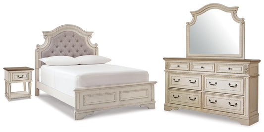 Auburndale Furniture Outlet - Ashley Furniture - Realyn King Panel Bed, Dresser, Mirror and Nightstand - King Panel Bed, Dresser, Mirror and Nightstand - B743B78