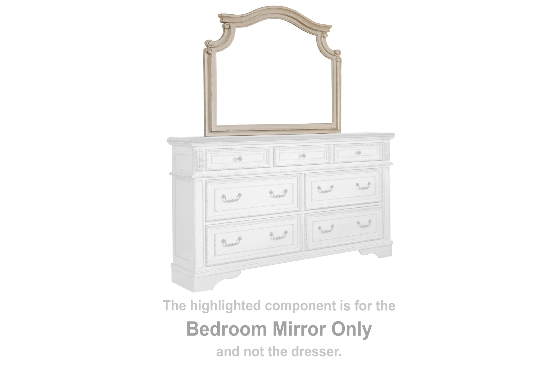 Auburndale Furniture Outlet - Ashley Furniture - Realyn Bedroom - Bedroom Mirror / Chipped White - B743-36