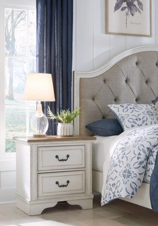 Auburndale Furniture Outlet - Ashley Furniture - Blendon Bedroom - King Upholstered Panel Bed / Rustic Brown - B747B3