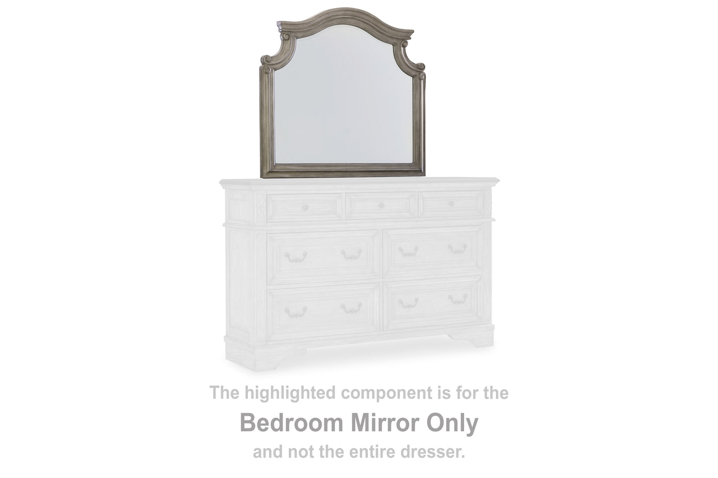 Auburndale Furniture Outlet - Ashley Furniture - Lodenbay Bedroom - Bedroom Mirror / Antique Gray - B751-36