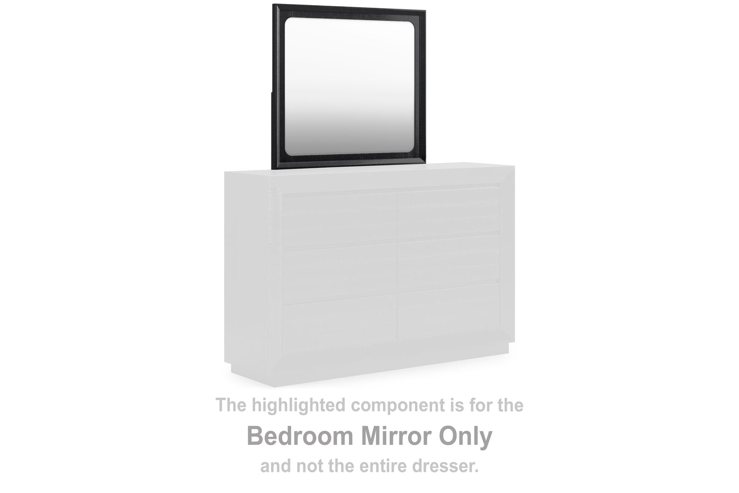 Auburndale Furniture Outlet - Ashley Furniture - Londer Bedroom - Bedroom Mirror / Black - B768-36